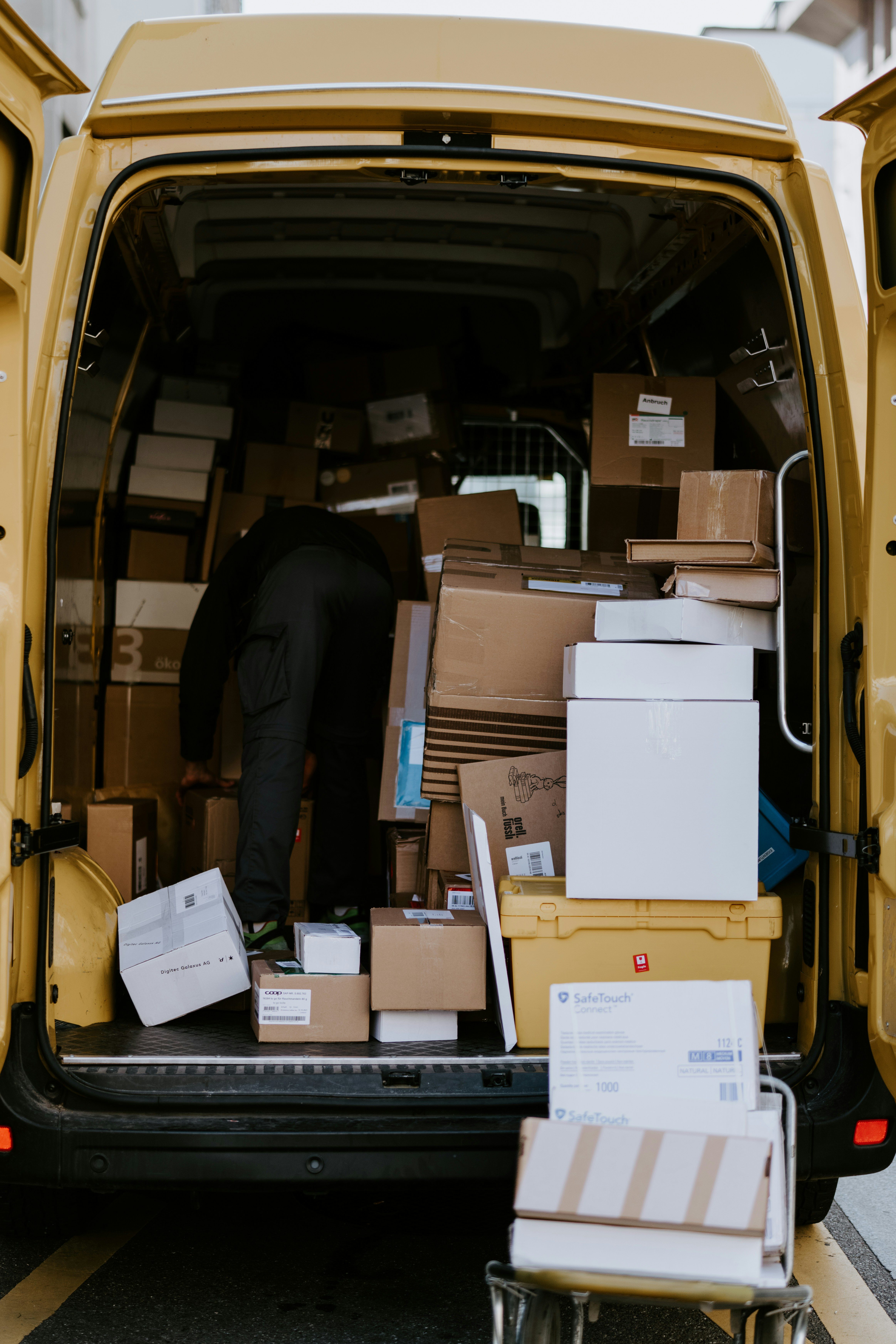 Van courier delivery